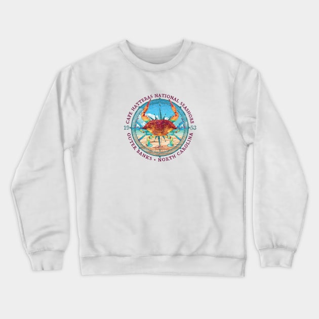 Cape Hatteras National Seashore, Outer Banks, North Carolina with Blue Crab Crewneck Sweatshirt by jcombs